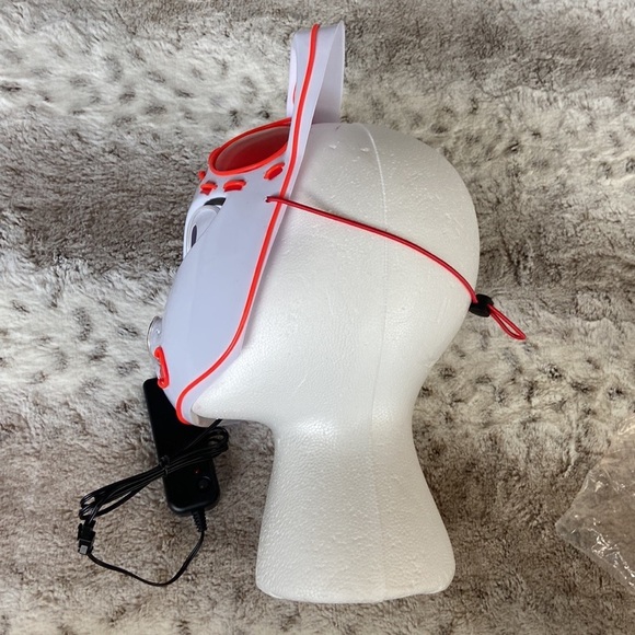 NWT! Demon Slayer fox mask LED lights Halloween party costume trick or treat - Picture 5 of 9